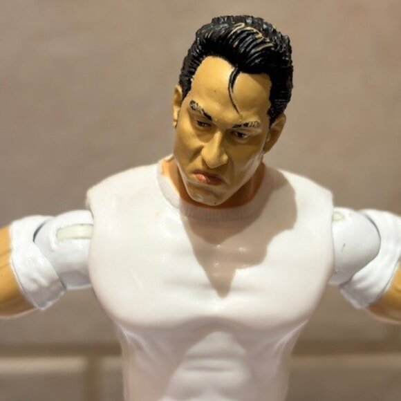 Vintage WWE 2003 Jakks Deuce Wrestler White Shirt Blue Pants Plastic Figure 7” - Picture 4 of 9